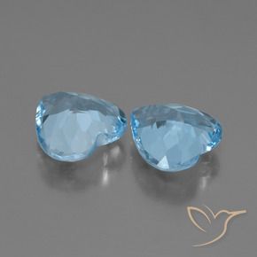 Pedras preciosas de Topázio Céu azul natural de 5.15 ct, Coração, VVS