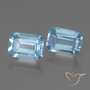 Pedras preciosas de Topázio Céu azul natural de 2.16 ct, Corte Octógono / Esmeralda, VVS-VS