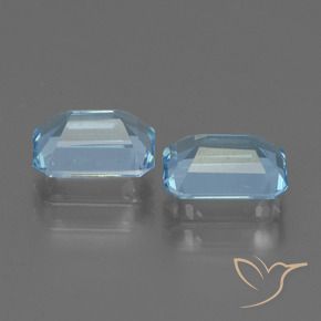 Pedras preciosas de Topázio Céu azul natural de 2.16 ct, Corte Octógono / Esmeralda, VVS-VS