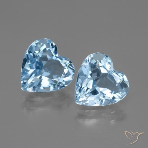 5.60ctw Natural Céu azul Topázio, Coração, VVS