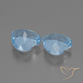 Pedras preciosas de Topázio Céu azul natural de 5.60 ct, Coração, VVS