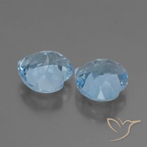 Pedras preciosas de Topázio Azul Suíço natural de 6.84 ct, Coração, VVS
