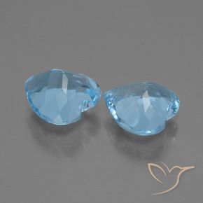 Pedras preciosas de Topázio Céu azul natural de 5.78 ct, Coração, VVS