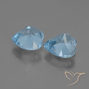 Pedras preciosas de Topázio Azul Suíço natural de 6.06 ct, Coração, VVS