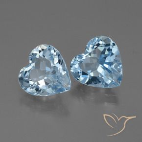 Pedras preciosas de Topázio Céu azul natural de 5.63 ct, Coração, VVS