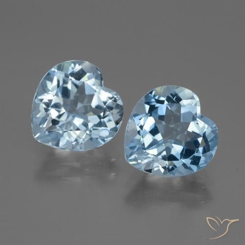 6.19ctw Natural Azul Suíço Topázio, Coração, VVS