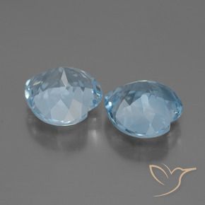 Pedras preciosas de Topázio Azul Suíço natural de 6.19 ct, Coração, VVS