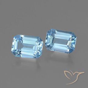 Pedras preciosas de Topázio Céu azul natural de 2.25 ct, Corte Octógono / Esmeralda, VVS-VS