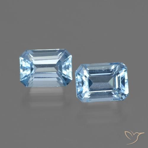 2.79ctw Natural Céu azul Topázio, Corte Esmeralda, VVS-VS