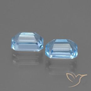 Pedras preciosas de Topázio Céu azul natural de 2.79 ct, Corte Octógono / Esmeralda, VVS-VS