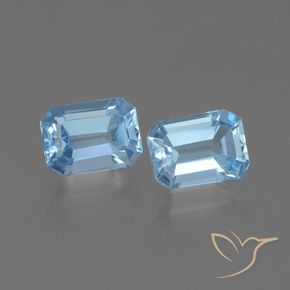 Pedras preciosas de Topázio Azul Suíço natural de 2.32 ct, Corte Octógono / Esmeralda, VVS-VS