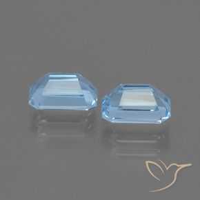 Pedras preciosas de Topázio Azul Suíço natural de 2.32 ct, Corte Octógono / Esmeralda, VVS-VS