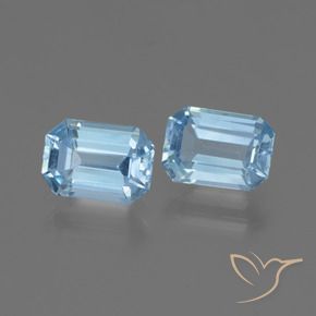 Pedras preciosas de Topázio Azul Suíço natural de 2.20 ct, Corte Octógono / Esmeralda, VVS-VS