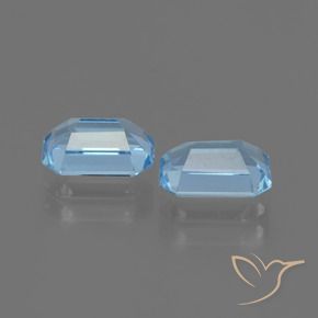 Pedras preciosas de Topázio Azul Suíço natural de 2.20 ct, Corte Octógono / Esmeralda, VVS-VS