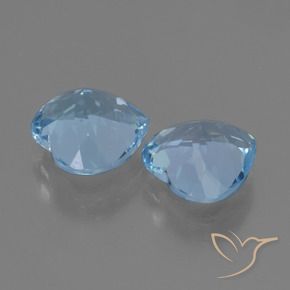 Pedras preciosas de Topázio Azul Suíço natural de 5.51 ct, Coração, VVS