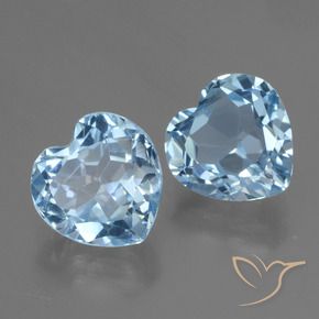 Pedras preciosas de Topázio Céu azul natural de 6.21 ct, Coração, VVS