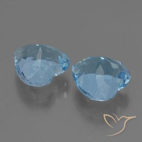 Pedras preciosas de Topázio Azul Suíço natural de 6.07 ct, Coração, VVS