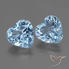 Pedras preciosas de Topázio Azul Suíço natural de 5.84 ct, Coração, VVS