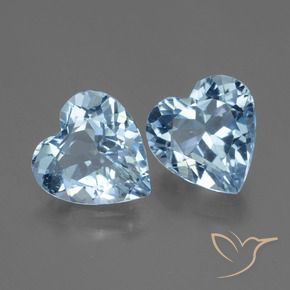 Pedras preciosas de Topázio Céu azul natural de 5.06 ct, Coração, VS