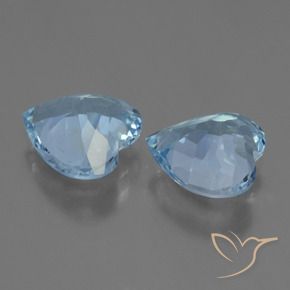 Pedras preciosas de Topázio Céu azul natural de 5.06 ct, Coração, VS