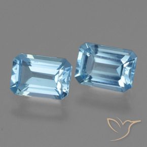 Pedras preciosas de Topázio Azul Suíço natural de 2.60 ct, Corte Octógono / Esmeralda, VVS-VS