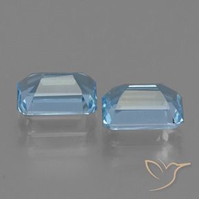 Pedras preciosas de Topázio Azul Suíço natural de 2.60 ct, Corte Octógono / Esmeralda, VVS-VS