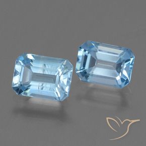 Pedras preciosas de Topázio Azul Suíço natural de 2.38 ct, Corte Octógono / Esmeralda, VS