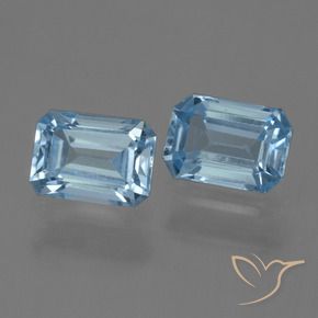 Pedras preciosas de Topázio Céu azul natural de 2.38 ct, Corte Octógono / Esmeralda, VVS-VS