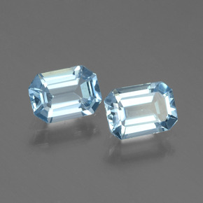 Pedras preciosas de Topázio Bebê azul natural de 2.04 ct, Corte Esmeralda, VVS-VS