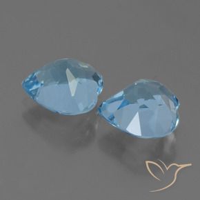 Pedras preciosas de Topázio Azul Suíço natural de 5.88 ct, Coração, VVS-VS