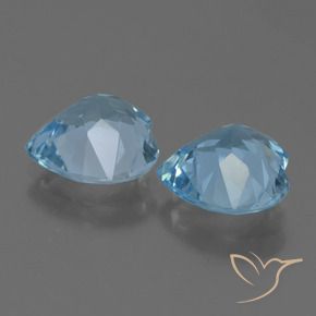 Pedras preciosas de Topázio Céu azul natural de 5.51 ct, Coração, VVS