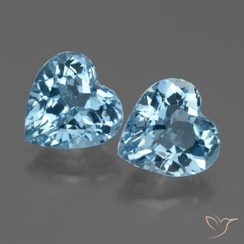 5.97ctw Natural Céu azul Topázio, Coração, VVS