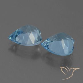 Pedras preciosas de Topázio Céu azul natural de 5.06 ct, Coração, VVS-VS