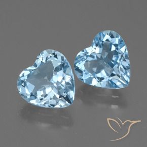 Pedras preciosas de Topázio Céu azul natural de 5.14 ct, Coração, VVS