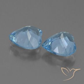 Pedras preciosas de Topázio Céu azul natural de 5.14 ct, Coração, VVS