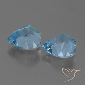 Pedras preciosas de Topázio Céu azul natural de 5.80 ct, Coração, VVS
