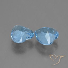 Pedras preciosas de Topázio Azul Suíço natural de 5.54 ct, Coração, VVS-VS