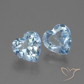 Pedras preciosas de Topázio Céu azul natural de 5.95 ct, Coração, VVS