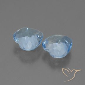 Pedras preciosas de Topázio Céu azul natural de 5.95 ct, Coração, VVS