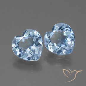 Pedras preciosas de Topázio Céu azul natural de 5.83 ct, Coração, VVS