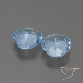 Pedras preciosas de Topázio Céu azul natural de 5.83 ct, Coração, VVS