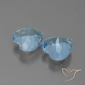 Pedras preciosas de Topázio Céu azul natural de 6.30 ct, Coração, VVS