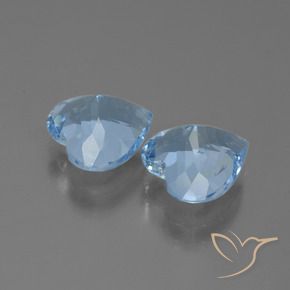 Pedras preciosas de Topázio Céu azul natural de 5.73 ct, Coração, VVS-VS