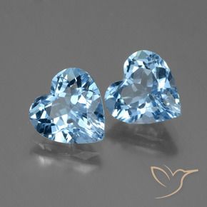 Pedras preciosas de Topázio Azul Suíço natural de 5.43 ct, Coração, VVS-VS