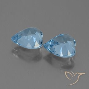 Pedras preciosas de Topázio Azul Suíço natural de 5.43 ct, Coração, VVS-VS