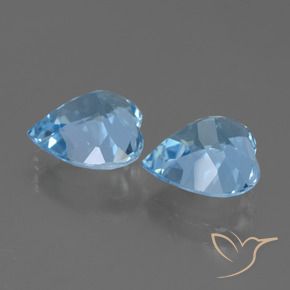 Pedras preciosas de Topázio Céu azul natural de 5.83 ct, Coração, VVS