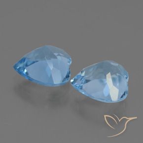 Pedras preciosas de Topázio Céu azul natural de 5.86 ct, Coração, VVS