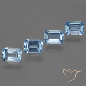 Pedras preciosas de Topázio Azul Suíço natural de 4.70 ct, Corte Octógono / Esmeralda, VVS-VS