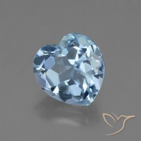 Topázio Céu azul Natural 2.92ct, Coração, VVS