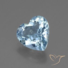 Topázio Céu azul Natural 2.66ct, Coração, VVS